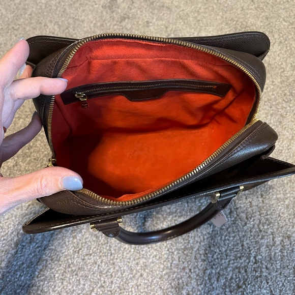 Louis Vuitton Damier Ebene Triana Checkered Brown Handbag, Authentic, EUC - Picture 7 of 10